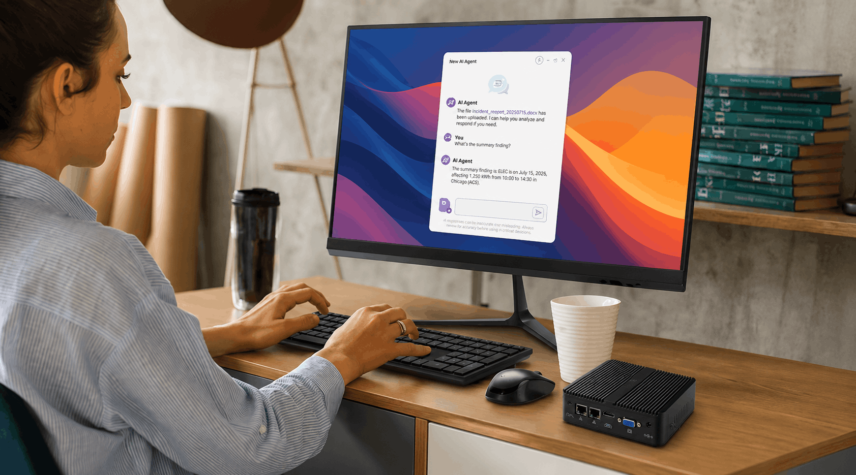 Entorno corporativo con estación Minibox